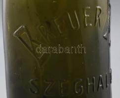 cca 1920/30 Breuer Mór Szeghalom sörösüveg. Jelzett, kis kopással, m: 29 cm
