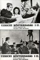 cca 1974 ,,Uzsicei Köztársaság" című jugoszláv film jelenetei és szereplői, 9 db vintage produk...