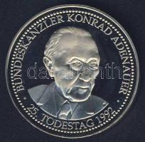 Németország 1992. "Konrad Adenauer halálának 25. évfordulója" ffém emlékérem T:PP