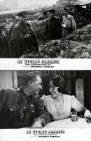 cca 1989 előtti ,,Az utolsó parancs" című szovjet film jelenetei és szereplői, 11 db vintage produkciós filmfotó (vitrinfotó, lobbyfotó) ezüst zselatinos fotópapíron, a használatból eredő (esetleges) kisebb hibákkal, 18x24 cm