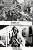 cca 1976 ,,A szerelem rabja" című szovjet film jelenetei és szereplői, 17 db vintage produkciós filmfotó (vitrinfotó, lobbyfotó) ezüst zselatinos fotópapíron, a használatból eredő (esetleges) kisebb hibákkal, 18x24 cm