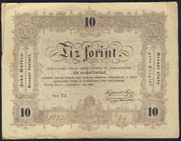 1848. 10Ft "Kossuth-bankó" T:III