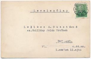 1934 Budapest V. Országház, villamos. Kézzel készült képeslap (fl)