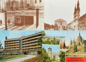 Kb. 200 db MODERN magyar város képeslap vegyes minőségben / Cca. 200 modern Hungarian town-view postcards