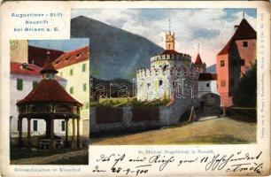 1900 Novocella, Neustift (Varna, Vahrn; Südtirol); Augustiner-Stift, St. Michael (Engelsburg), Brunnenhäuschen im Klosterhof / Augustinian abbey, castle