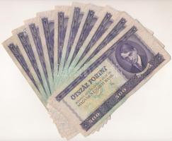 1975. 500Ft (10x) mind különféle sorozatszámmal "E 673 - E 772" között T:F,VG  Adamo F41