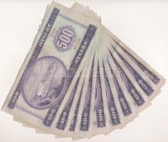 1975. 500Ft (10x) mind különféle sorozatszámmal "E 673 - E 772" között T:F,VG 
Adamo F41