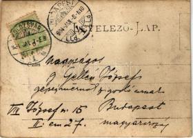 1904 Kártyázó férfiak / men playing card game (12,5 x 9 cm) (r)