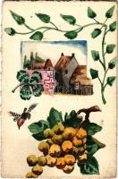 Kézzel festett művészlap, Hand-painted art postcard