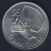 Tokealu-szigetek 1984. 5T Ag "Halászhajó, halászok" T:BU R! Csak 1500db!