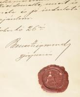 1916 Zilah (Zalău), Erdély, munkáltatói igazolás (bizonyítvány) gyógyszerész gyakornok részére, rajt...