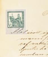 1916 Zilah (Zalău), Erdély, munkáltatói igazolás (bizonyítvány) gyógyszerész gyakornok részére, rajt...