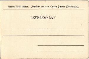 1908 Pöstyén, Pistyan, Piestany; parkrészlet. A fürdő igazgatóság kiadványa / spa park (kis szakadás...