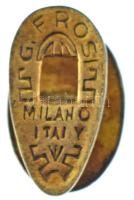Olaszország ~1947. "Torino FC" zománcozott bronz gomblyuk jelvény, hátoldalán "G. Fro...