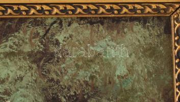 Boleradszky Benő (1885-1957): Macska kiscicával és csigával. Olaj, vászon, jelezve jobbra fent. Kiss...