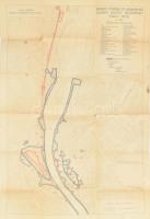 cca 1940 Budapest történeti és műemlékeinek valamint művészi városképeket kívánó helyei. 1:25 000 térkép 60x90 cm melléklet Buidapest Városfejleztési tervéhez Messik Géza - vitéz Becske Kálmán. Hajtva, hajtásnál szakadással