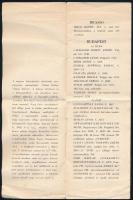 1939 Magyar kártyafestők adatai 8p kis nyomtatvány, hajtva