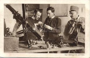 Repairing a machine gun