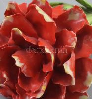 Óherendi virág. Jelzett, lepattanásokkal, h: 13,5 cm