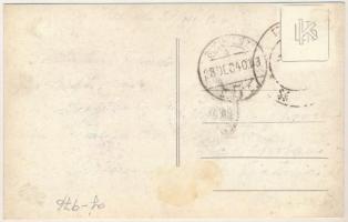 1940 Predeál, Predeal; Terenul de ski Vestea / síelők, téli sport / skiers, winter sport. photo (rag...