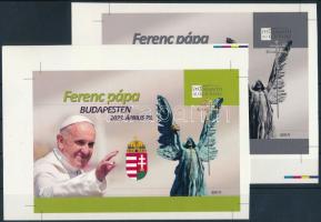2023 Ferenc pápa Budapesten emlékív cromalin pár (készült 4 pár)