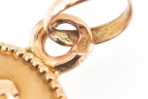 Arany (Au) 14K ovális Mária medál, jelzett, 2,9×1,8 cm, nettó: 2 g