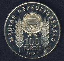 1981. 100Ft "1300 éves Bulgária" T:PP