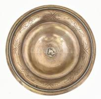 Ezüst (Ag) talpas kínáló, kissé lötyög, jelzett, bruttó: 227g