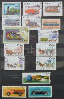 Magyar és külföldi bélyegek sorokkal, újdonságokkal 3 közepes + 3 kis berakóban. Érdekes vegyes, színes anyag!