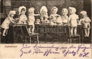 1903 Kaffeeklatsch / Kisbabák kávészünete / Babies at coffee break