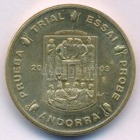 Andorra 2003. 20c próbaveret T:AU 
Andorra 2003. 20 Cents trial strike coin C:AU