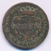 1761. Rézdénár "Mária Terézia" nyitott korona T:VF
Huszár: 1755., Unger III.: 1277