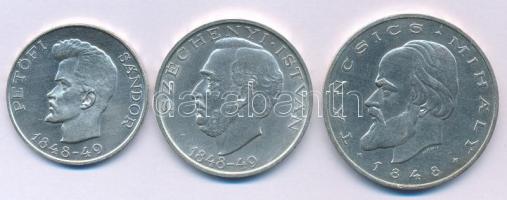 1948. 5Ft Ag "Petőfi" + 10Ft Ag "Széchenyi" + 20Ft Ag "Táncsics", &quo...