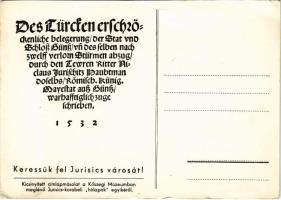 Kőszeg, Keressük fel Jurisics városát! Kicsinyített címlapmásolat a Kőszegi Múzeumban meglévő Jurisics-korabeli hírlapok egyikéről 1532-ből (EK)