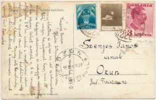 1936 Kézdivásárhely, Targu Secuiesc; utca, cukrászda, Kovács üzlete és saját kiadása / street view, ...