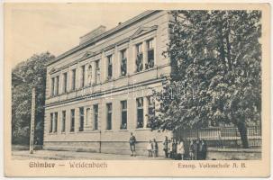 1931 Vidombák, Weidenbach, Ghimbav (Brassó); Evang. Volksschule / Evangélikus népiskola / Lutheran school (EK)