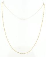 Arany (Au) 14K walles nyaklánc, jelzett, h: 42 cm, nettó: 1,4 g