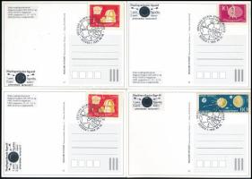 1999 4 klf. levelezőlap a Napfogyatkozás alkalmából emlékbélyegzőkkel