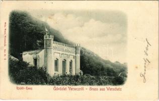 1899 (Vorläufer) Versec, Werschetz, Vrsac; Rickli-Haus / villa. Wilh. Wettl kiadása / villa (fl)