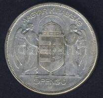 1930. 5P Ag "Horthy jobbra" T:3