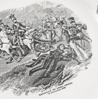 cca 1900 Boch 3 darab Napoleon témájú tál. Jelzett, némi elszíneződéssel, d: 20-23 cm