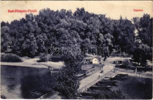 1910 Pöstyén-fürdő, Kúpele Piestany; hajóhíd. Laufer Nándor kiadása / pontoon bridge (EK)