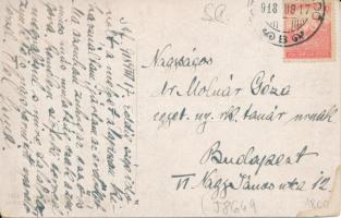 1918 Stubnyafürdő, Túróchévíz, Stubnianske Teplice, Turcianske Teplice; Jeszenszky villa (kopott sar...