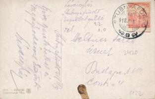 1918 Stubnyafürdő, Túróchévíz, Stubnianske Teplice, Turcianske Teplice; Messinger villa (kopott saro...