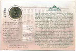 2003. 20Ft Cu-Ni-Zn "Deák Ferenc" elsőnapi veret "06050" sorszámú emléklapon T:U...