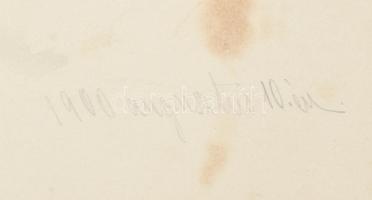 Médi jelzéssel: Rajzmappa, összesen kb. 40 db művel (csendéletek, címerrajz, emberek, vázlatok), 189...