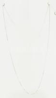 Ezüst (Ag) venezianer nyaklánc, jelzett, h: 45 cm, nettó: 1,9 g