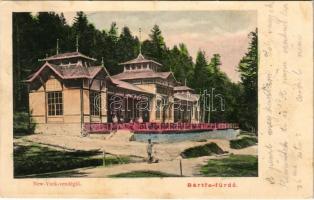 1905 Bártfa-fürdő, Bardejovské Kúpele, Bardiov, Bardejov; New York vendéglő, étterem / restaurant (fl)