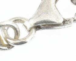 Ezüst (Ag) masszív pancer nyaklánc, jelzett, h: 50 cm, nettó: 19,3 g