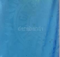 1931, Chateauroux, Francia kékszínű csavartbordás szódásüveg. "Eaux gazeuses L. Vacher Chateaur...